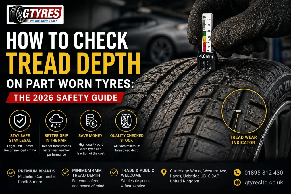How to Check Tread Depth on Part Worn Tyres