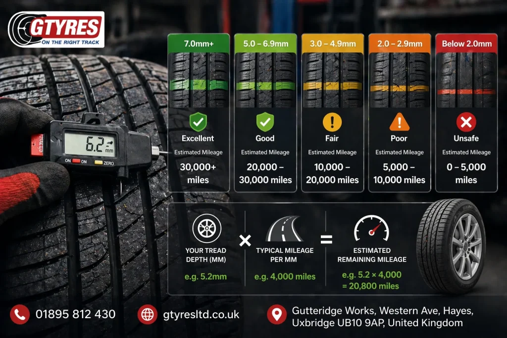 The Math of Miles Estimating Your Mileage Based on Tread Depth