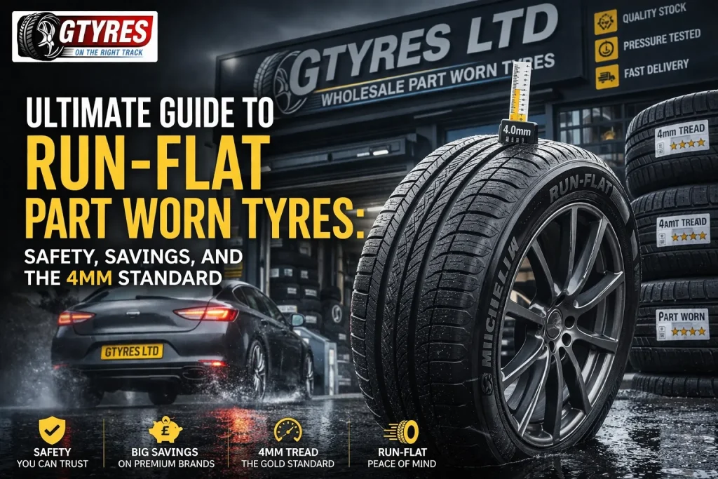 Ultimate Guide to Run-Flat Part Worn Tyres: Safety, Savings, and the 4mm Standard