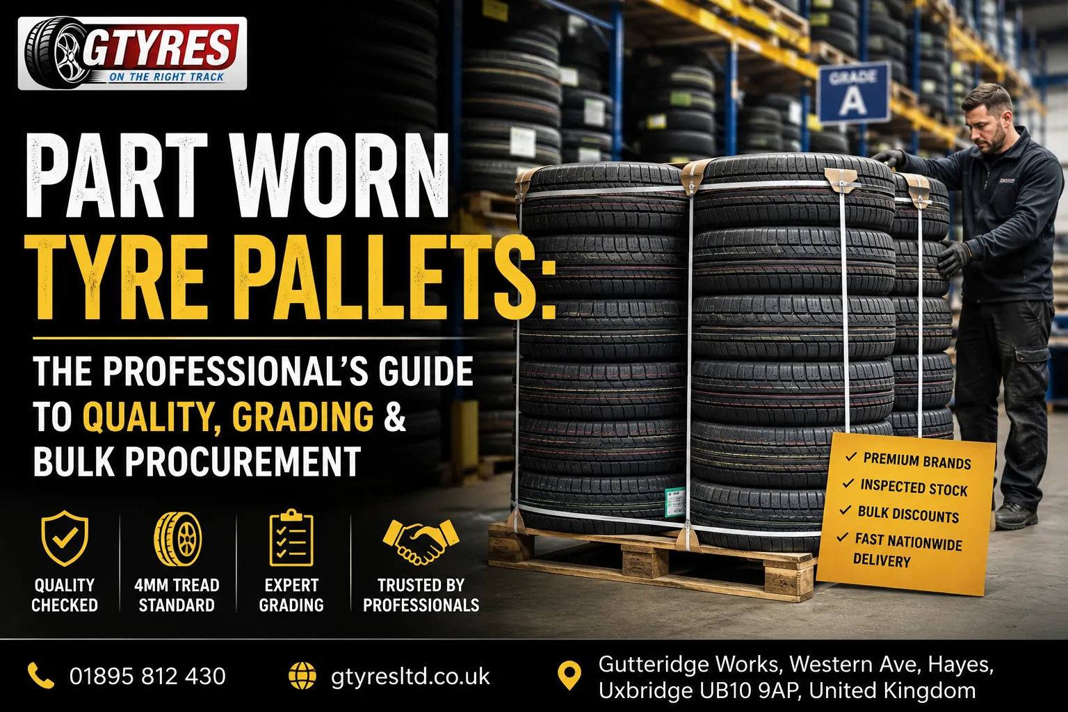 Part Worn Tyre Pallets: Sizes, Grades & What to Expect