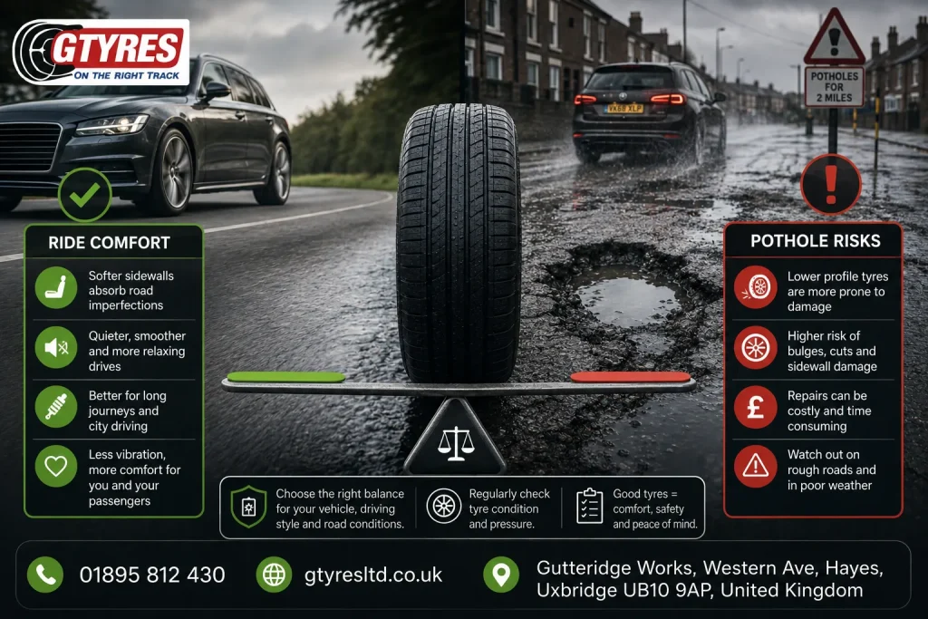 The Realistic Trade-offs: Ride Comfort and Pothole Risks in the UK
