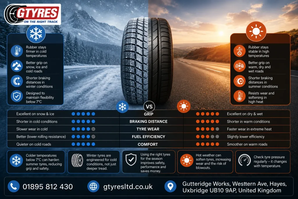 Cold Weather vs Hot Weather How Tyre Performance Differs